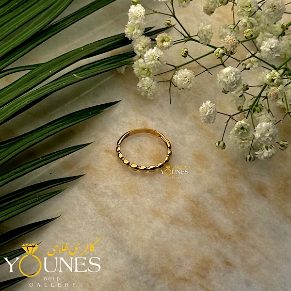 انگشتر مینیمال گوی ریز طلا